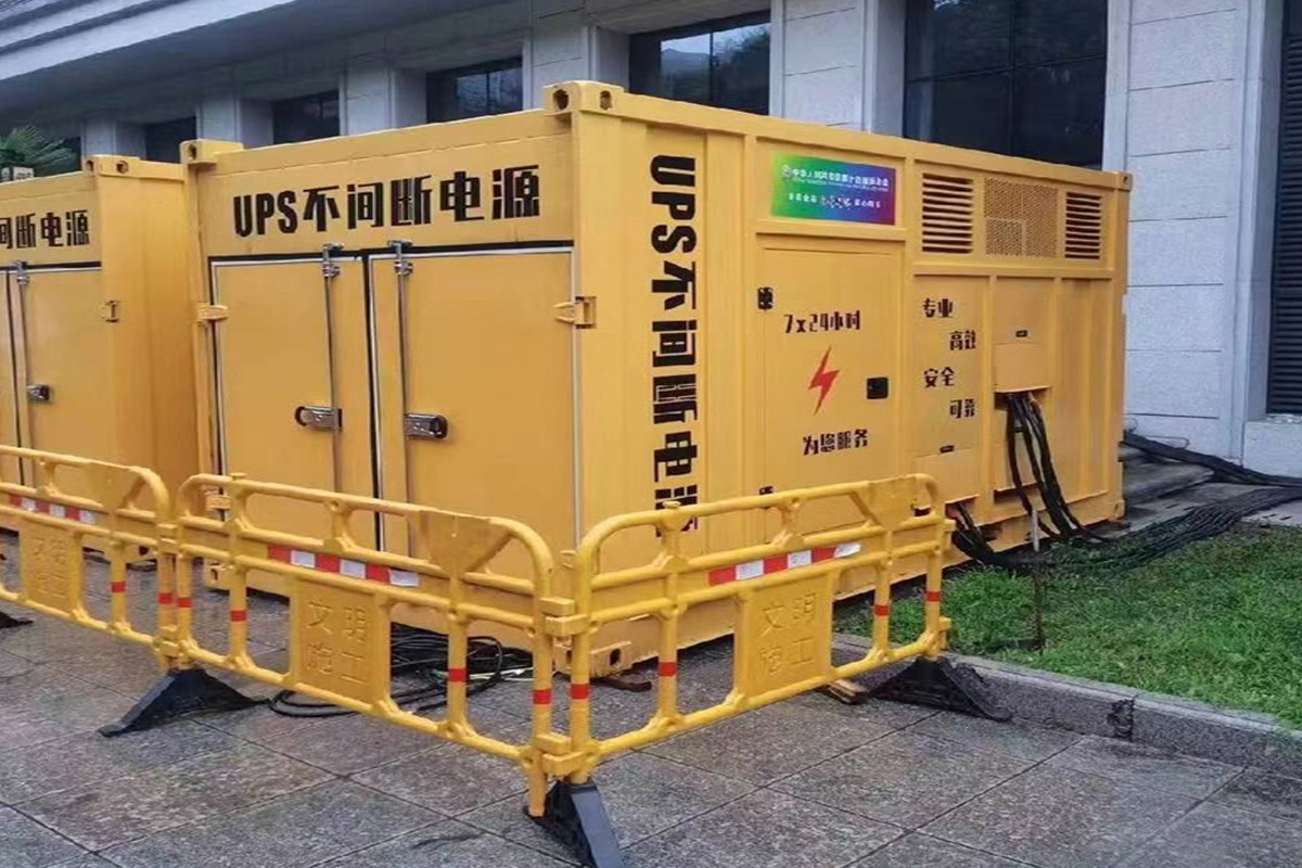 上海发电机租赁施工现场