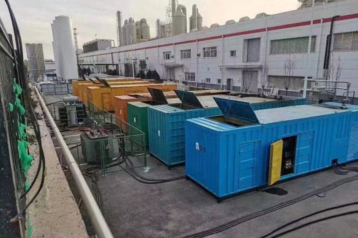 上海发电机租赁施工现场